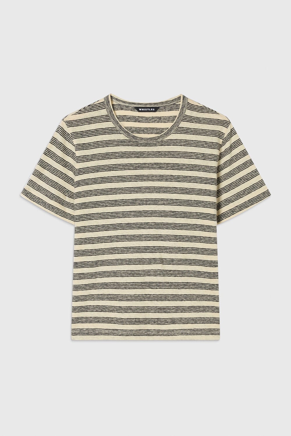 Yellow Stripe Linen T-Shirt
