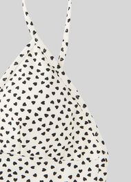 Heart Print Swimsuit White/Multi