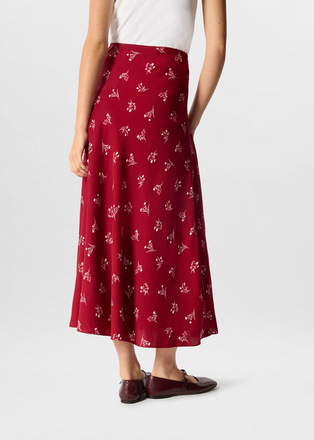 Floral Fit And Flare Skirt