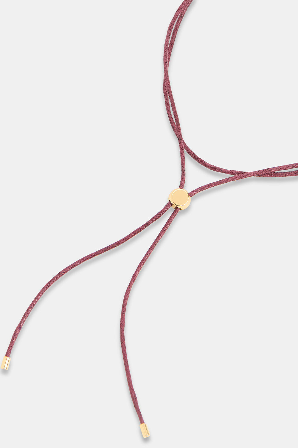 Burgundy Molten Abstract Cord Necklace