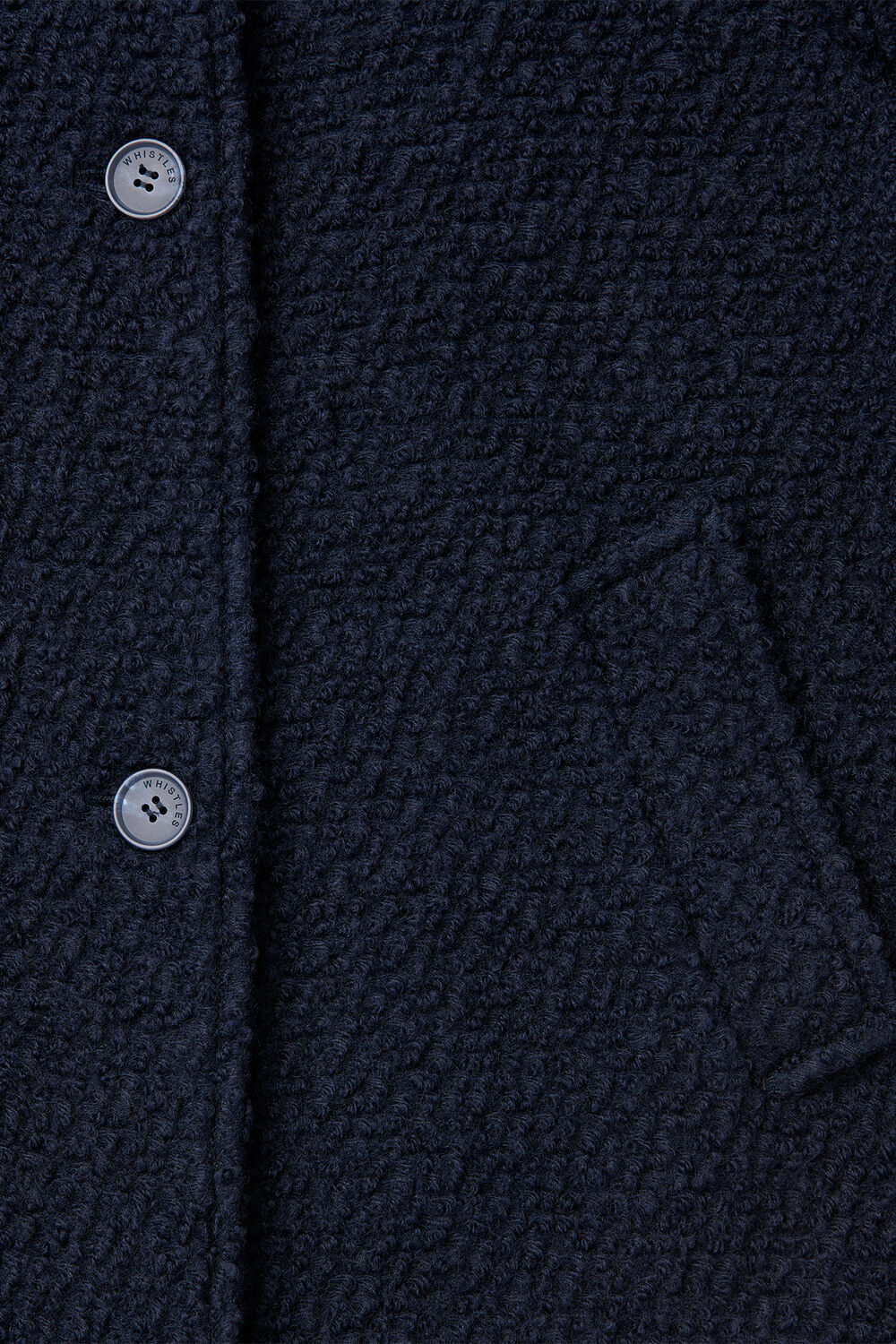 Navy Romy Boucle Coat