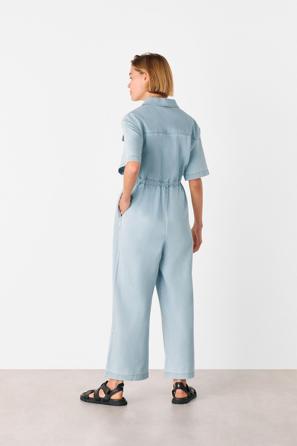 Short Sleeve Utility Jumpsuit