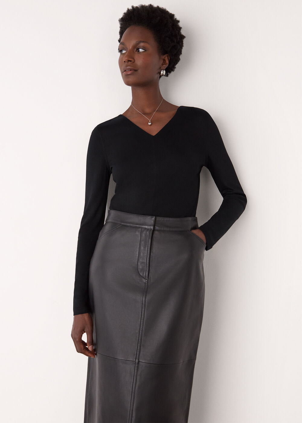V Neck Long Sleeve Top