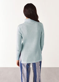 Aoife Fine Cable Roll Neck