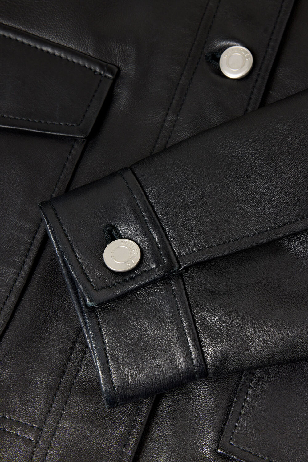 Black Natia Leather Western Jacket