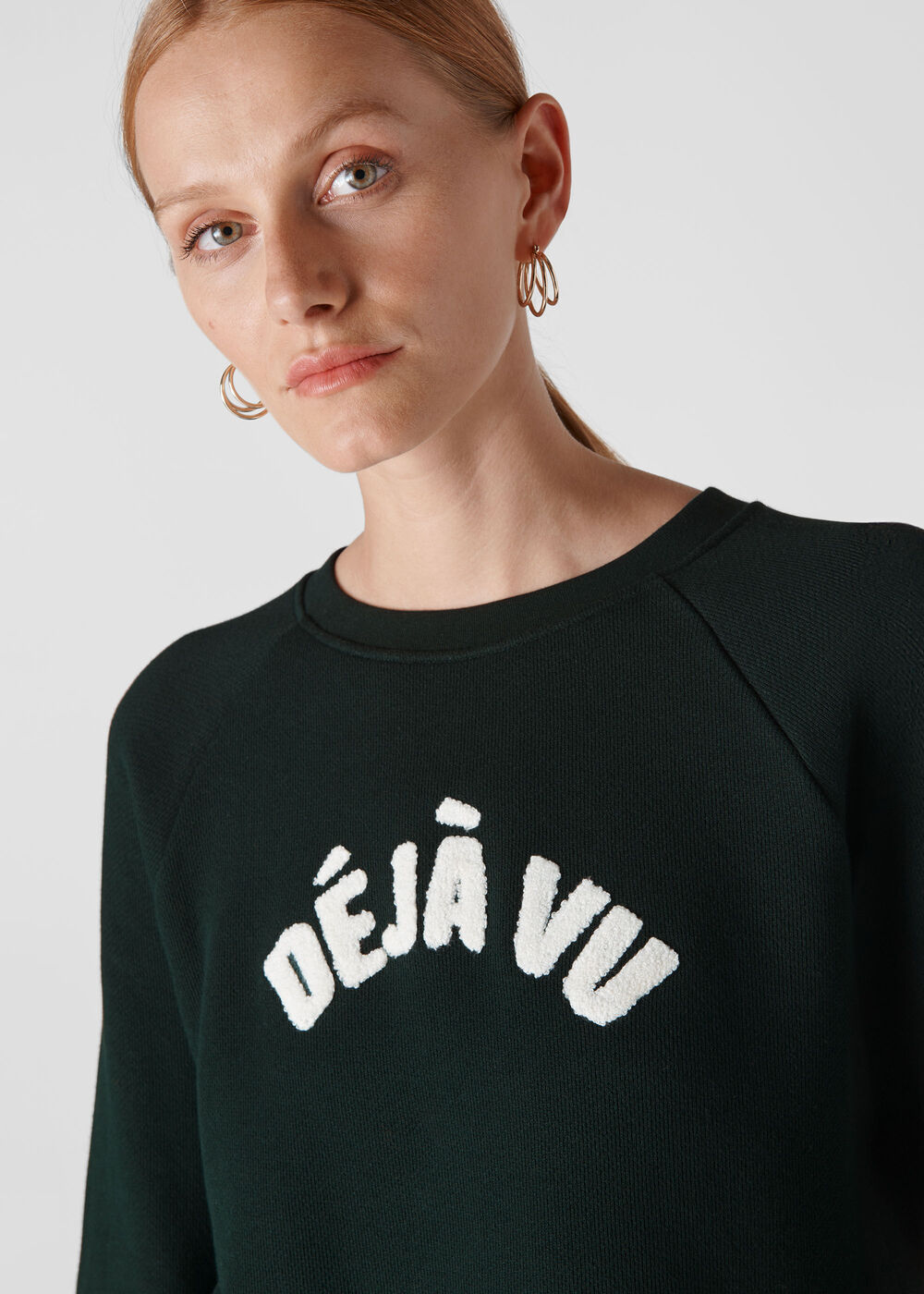 Deja Vu Logo Sweatshirt Dark Green