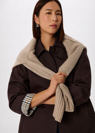 Check Lined Car Coat