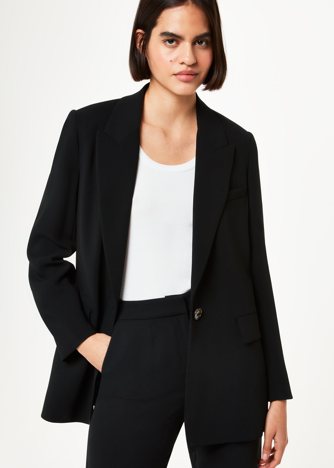 Black Boyfriend Blazer in a Relaxed Fit | Whistles