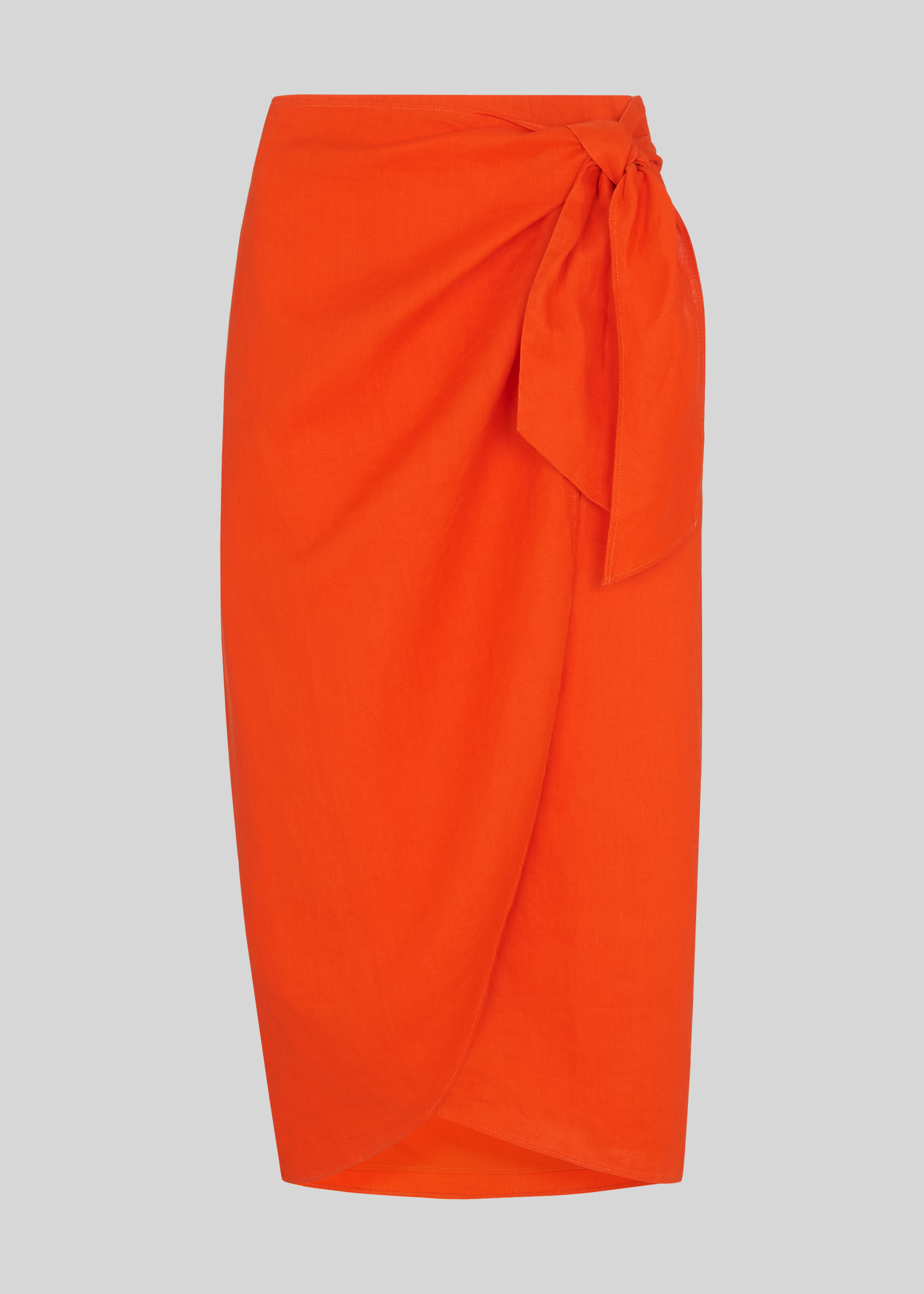 Orange wrap skirt river island shop