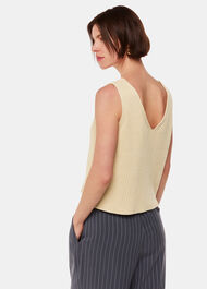 Button Front V Neck Tank