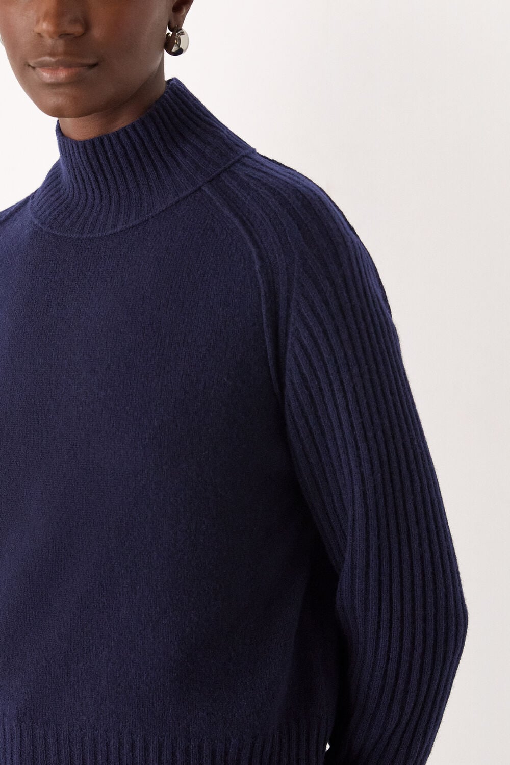 Wool Funnel Neck Knit