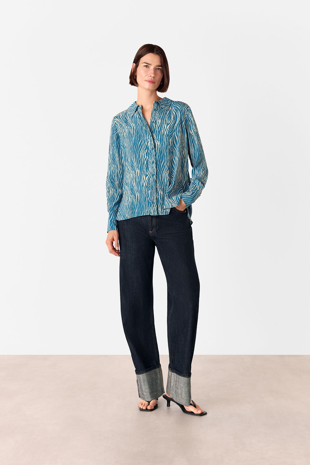 Zebra Button Up Shirt