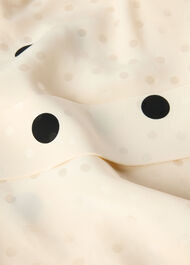 Jacquard Spot Satin Halterneck