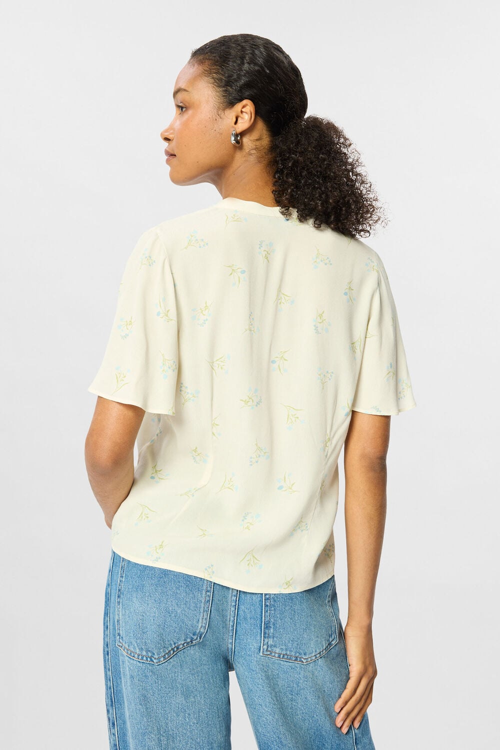 Floral Button Front Shirt