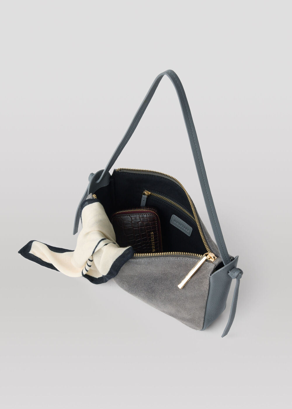 Small Suede Knot Shoulder Bag