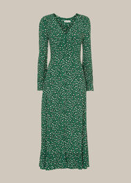 Wild Leopard Print Midi Dress