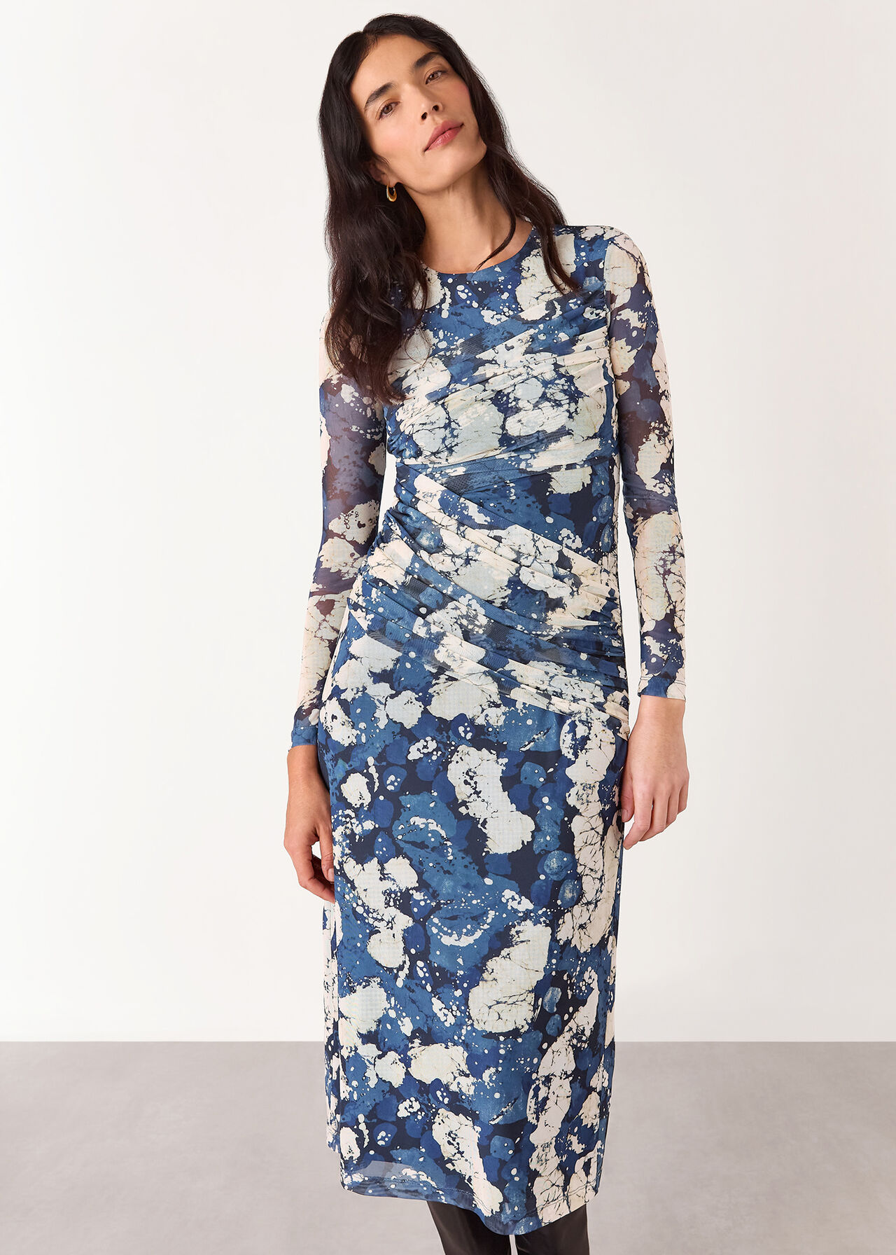 Batik Marble Mesh Dress