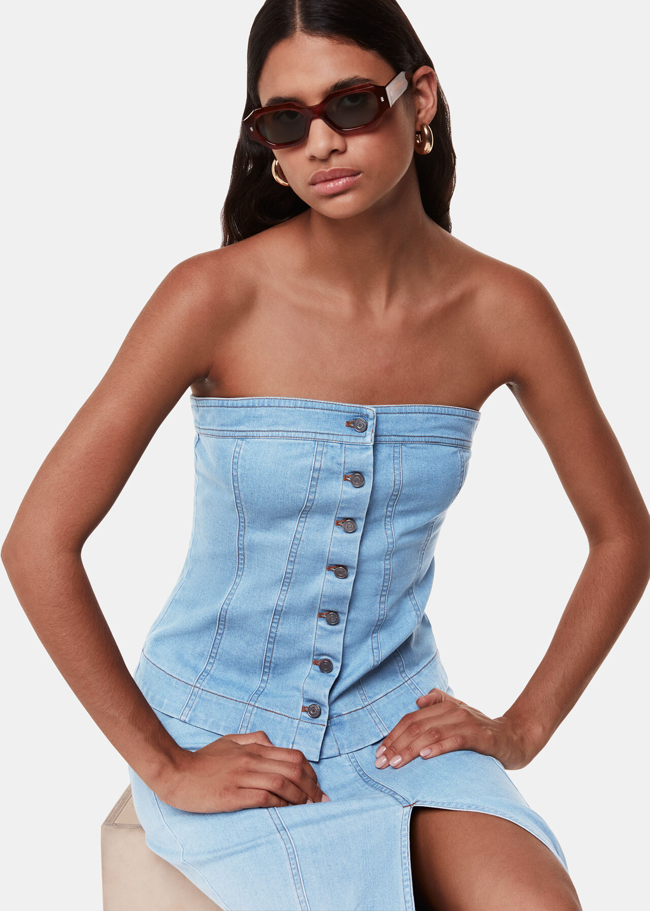 Denim Maxi Skirt