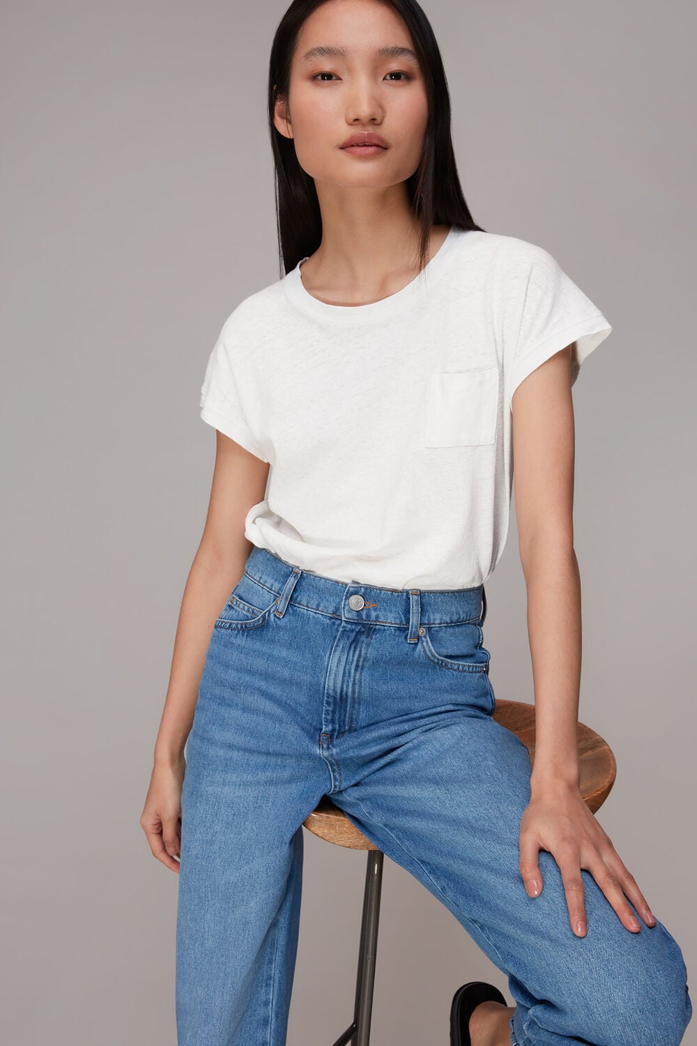 Ember Linen Mix Pocket Tee