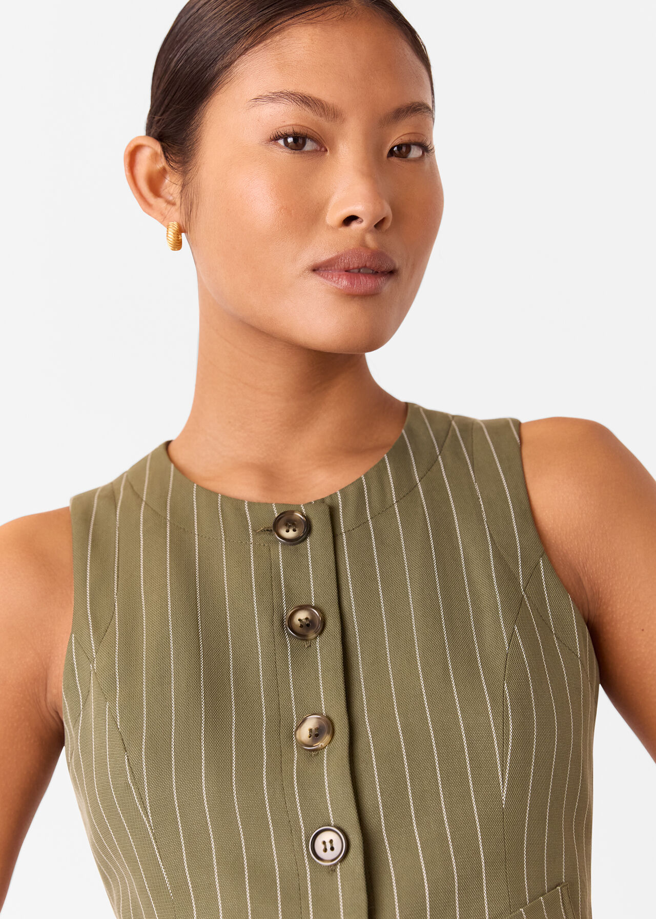 Petite Lottie Pinstripe Waistcoat