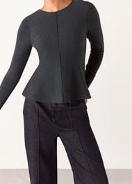 Peplum Detail Knit