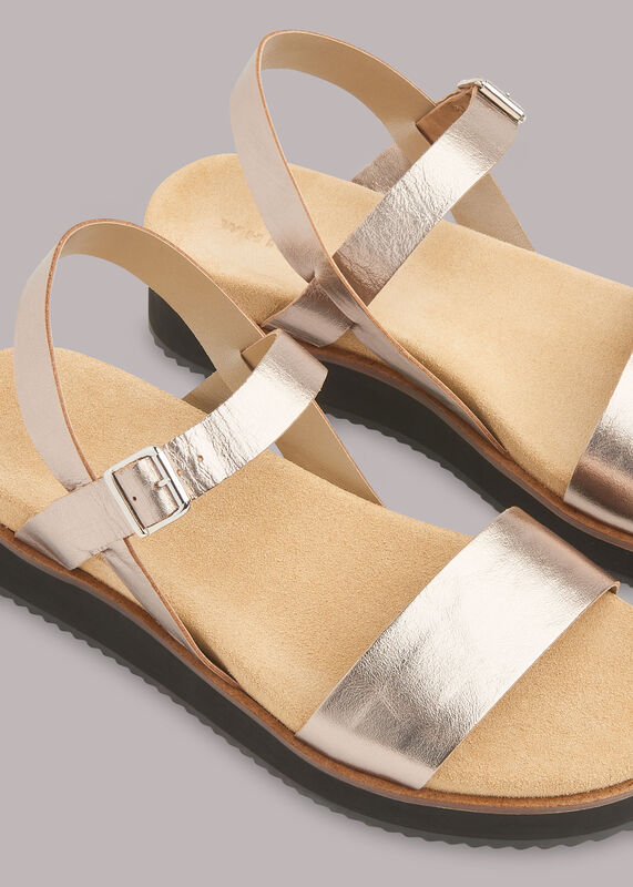 Pewter Nola Footbed Sandal