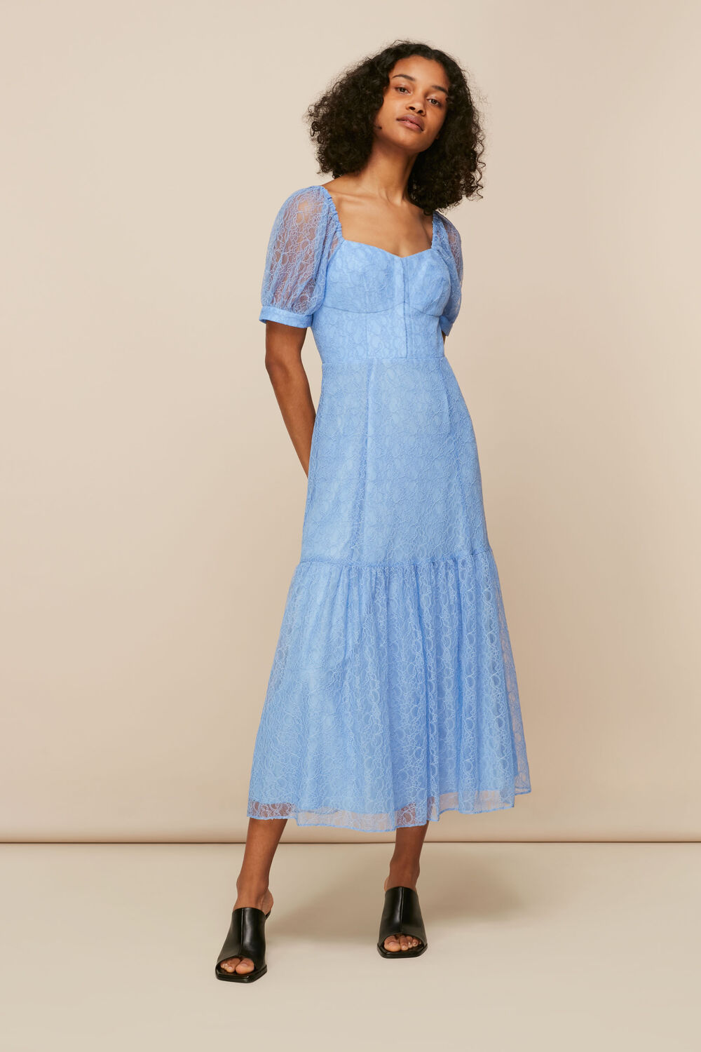 Blue Lace Corset Dress