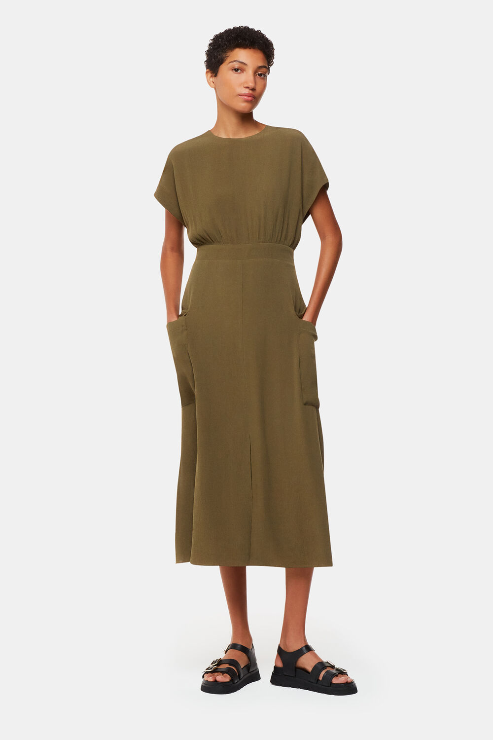 Pocket Detail Midi Dress