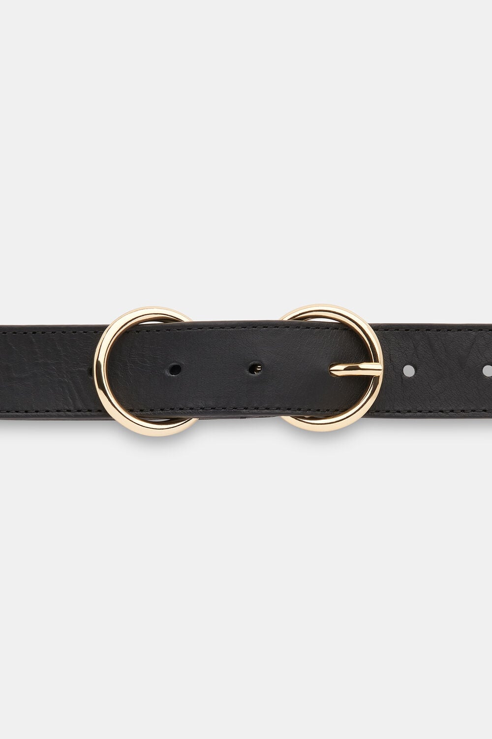 Black Double Ring Buckle Belt