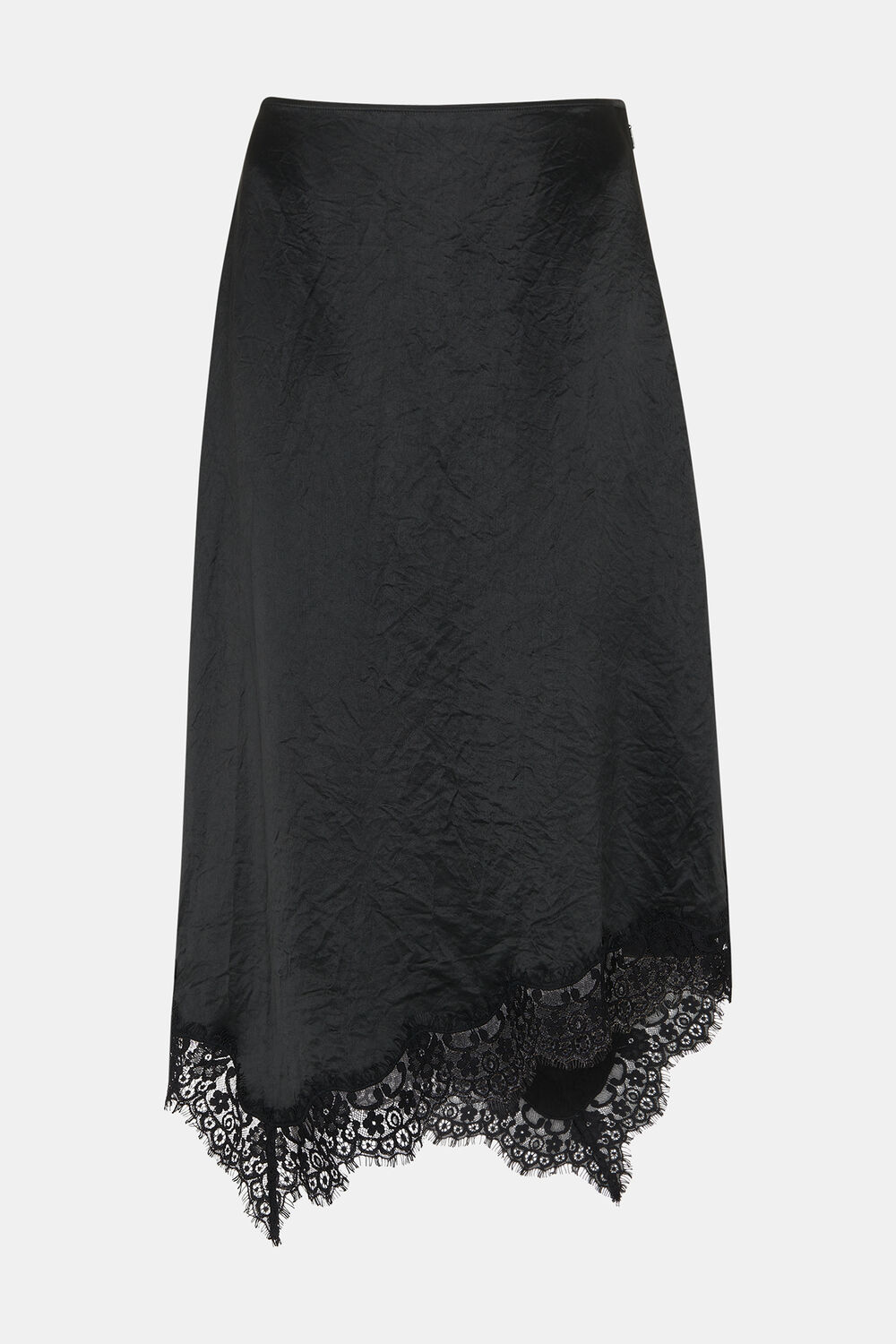 Lace Trim Midi Skirt
