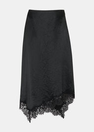Lace Trim Midi Skirt