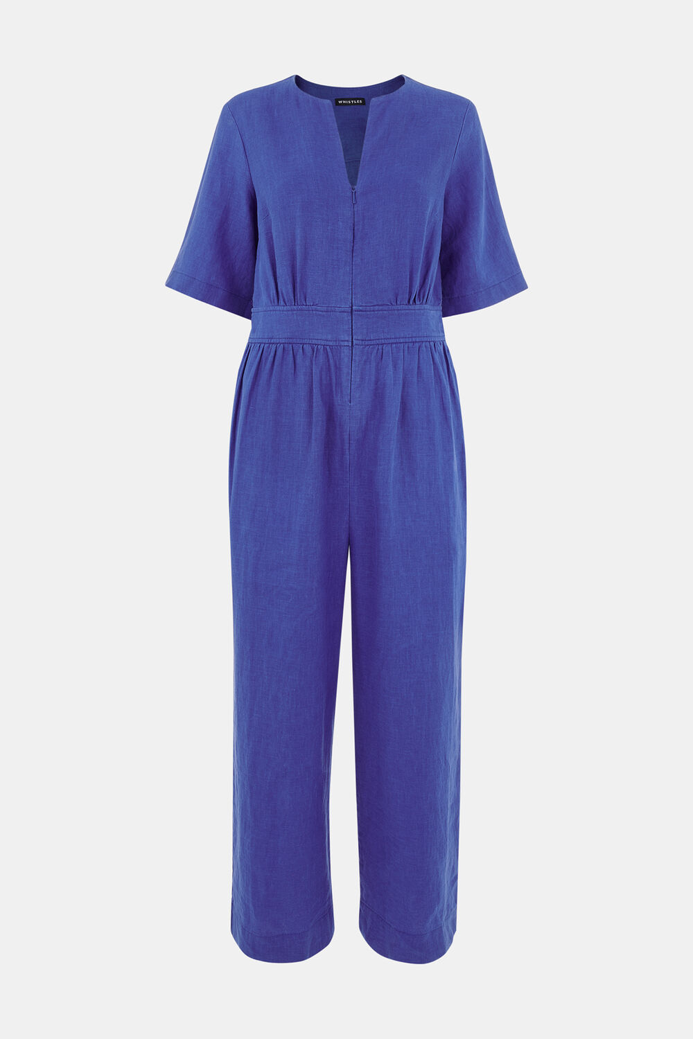 Cobalt Blue Cosima Linen Jumpsuit