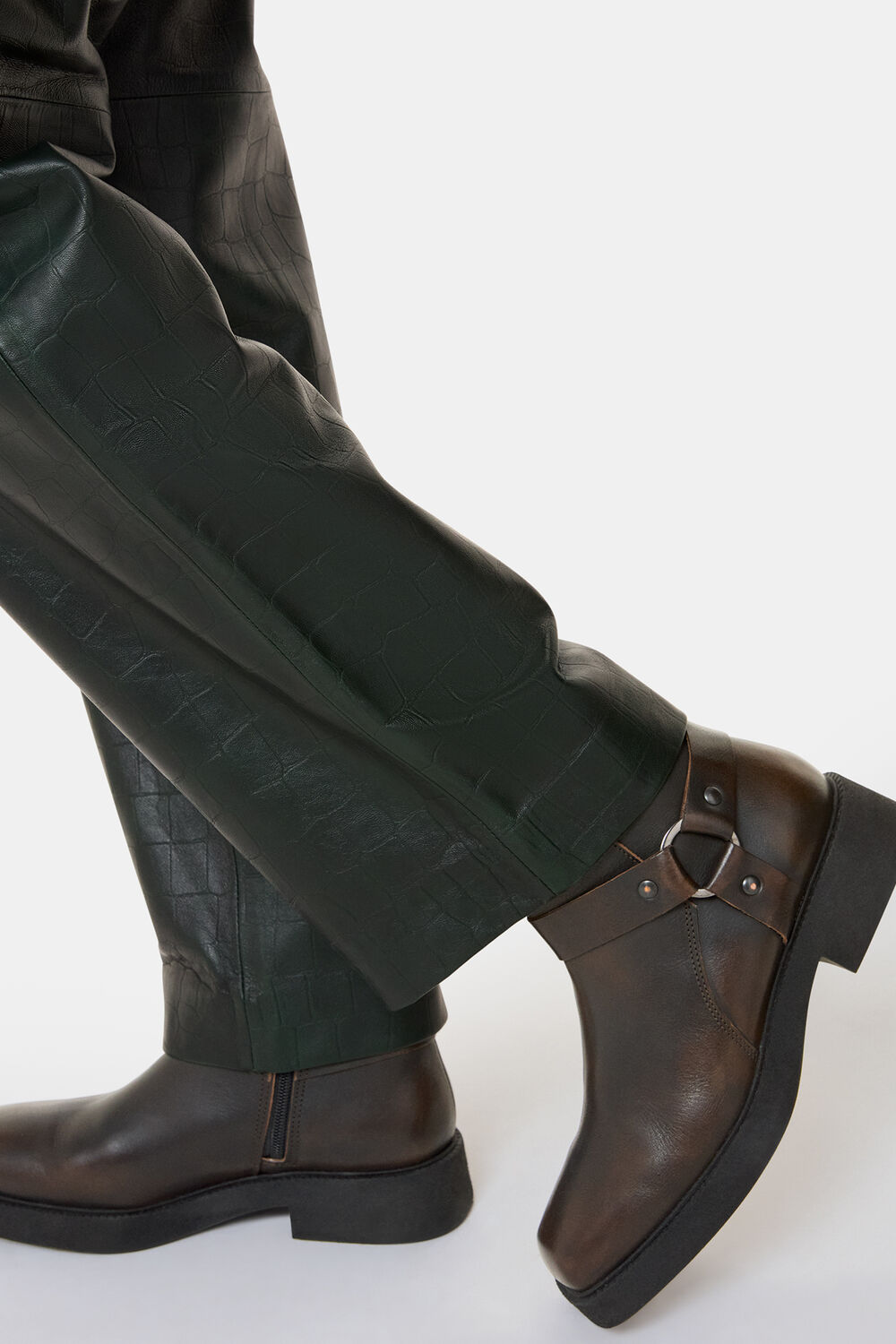 Matteo Burnished Biker Boot