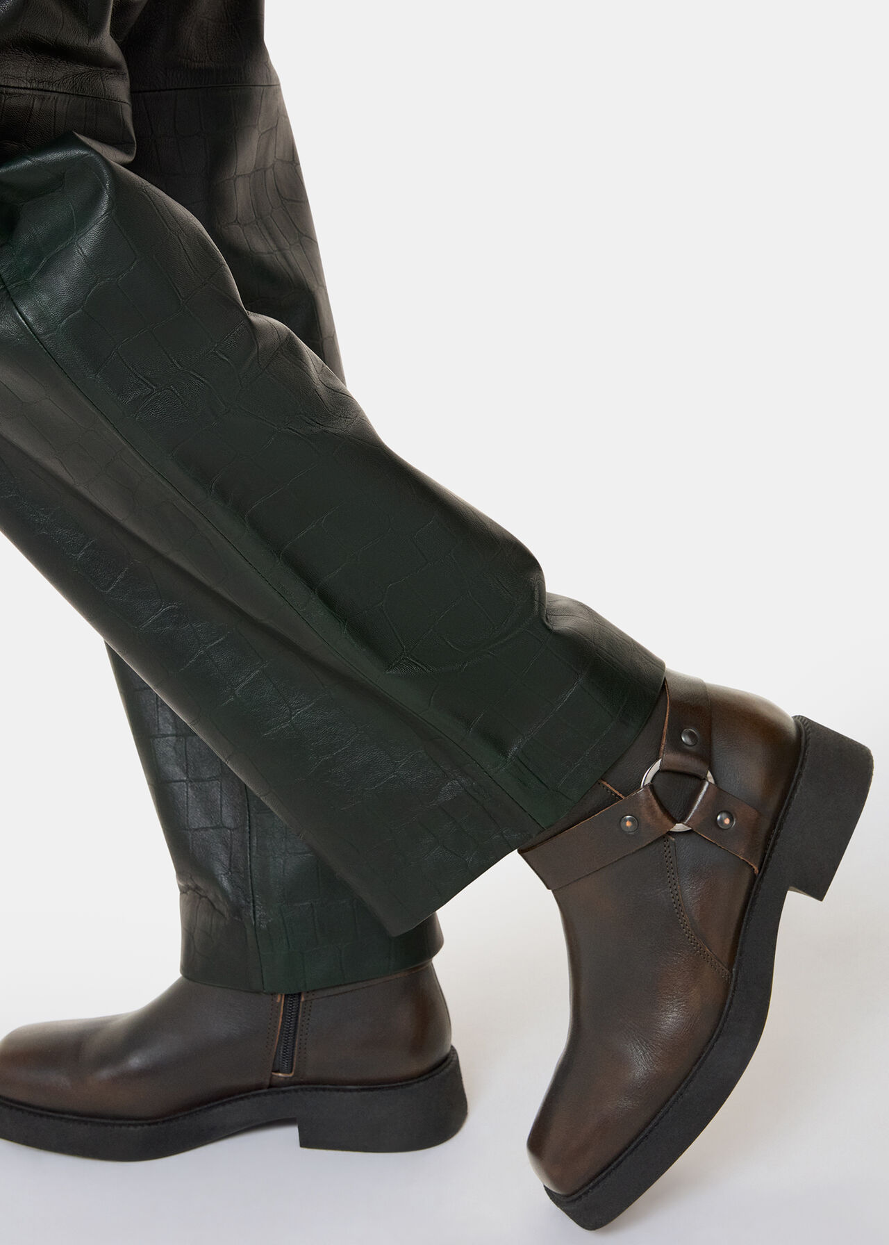Matteo Burnished Biker Boot
