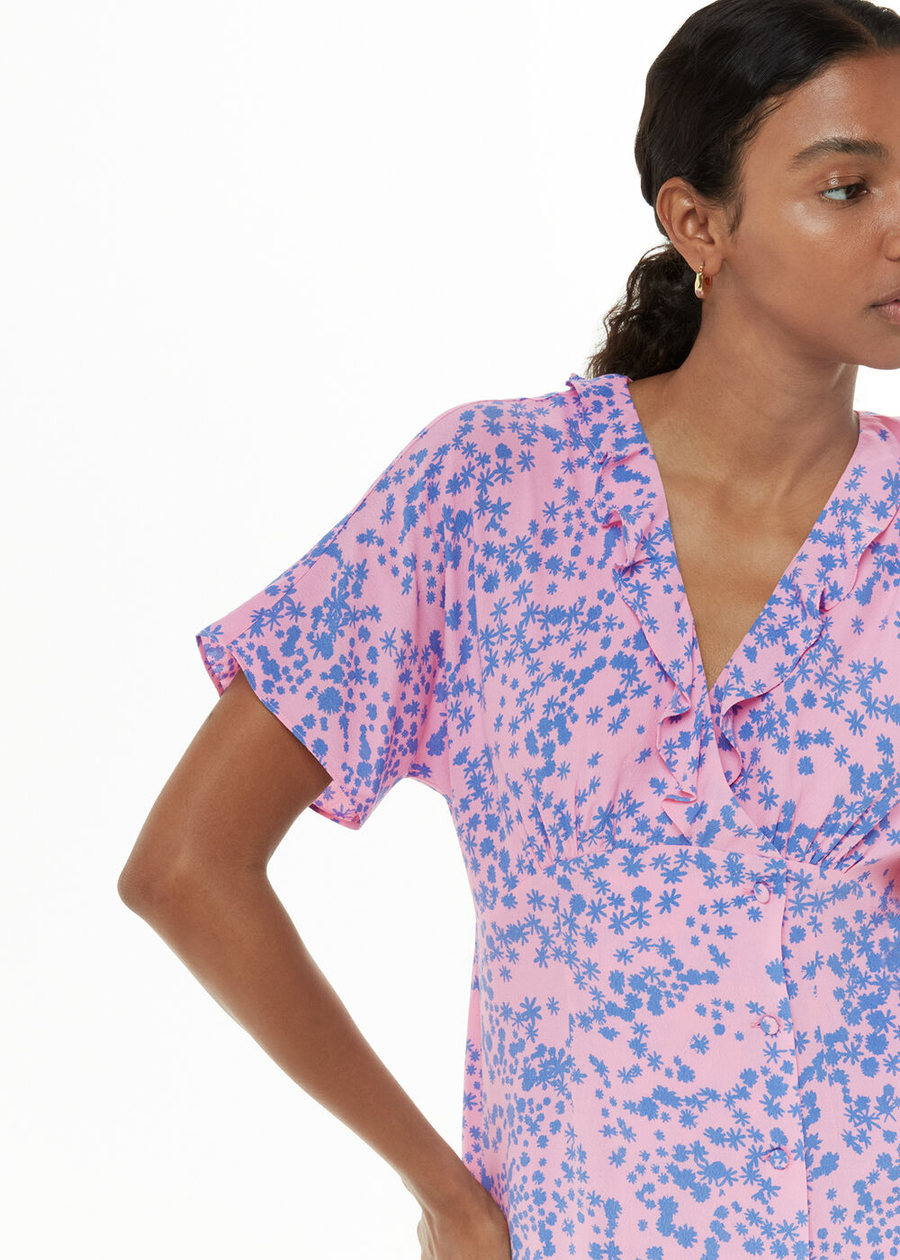 Dandelion Floral Midi Dress