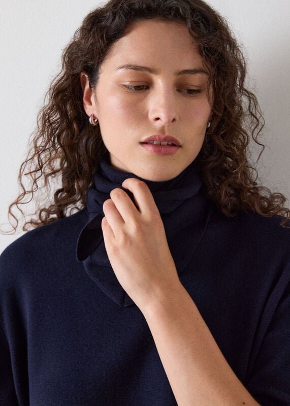 Navy Fine Knit T-Shirt