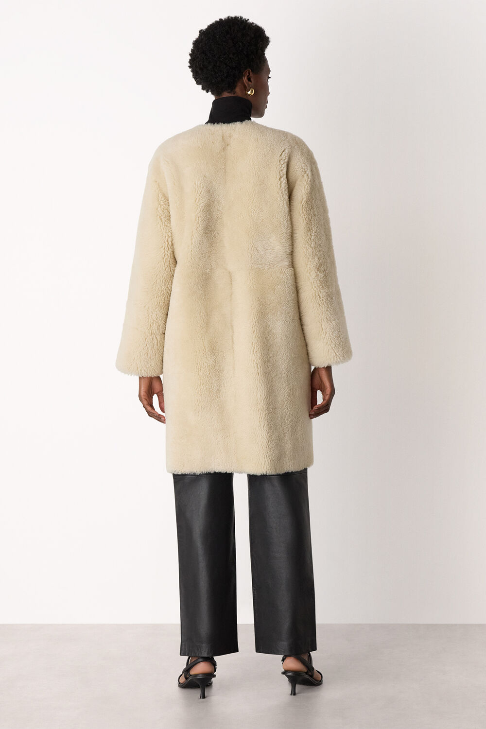 Shearling Cocoon Coat