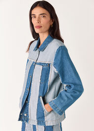 Denim Vertical Stripe Jacket