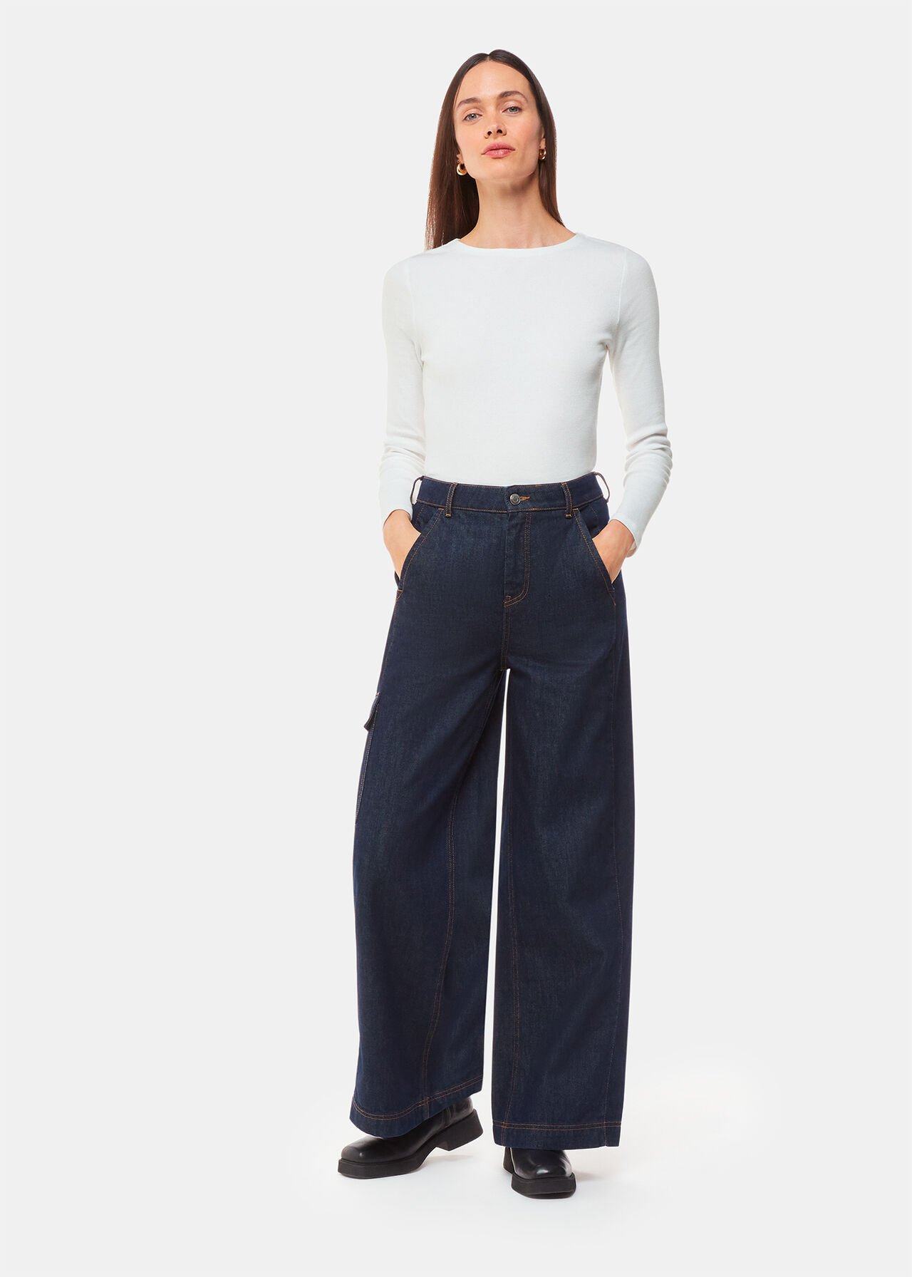 High Neck Long Sleeve Rib Top