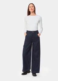 High Neck Long Sleeve Rib Top