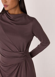 Ruched Detail Midi Dress