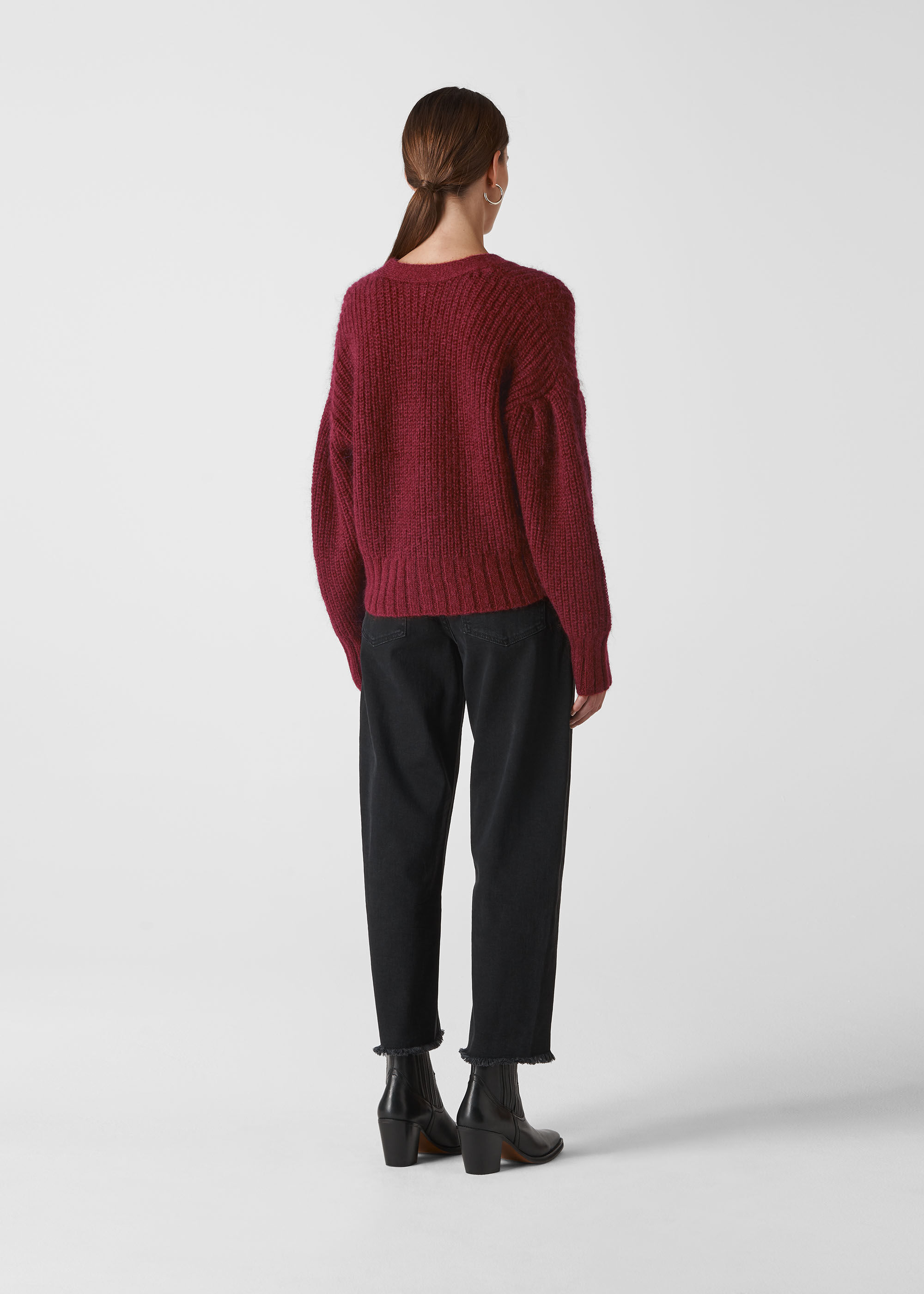 angora cropped cardigan