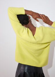 Brushed Cashmere V Neck Knit