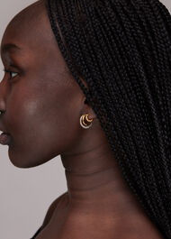 Beaded Triple Hoop Earring
