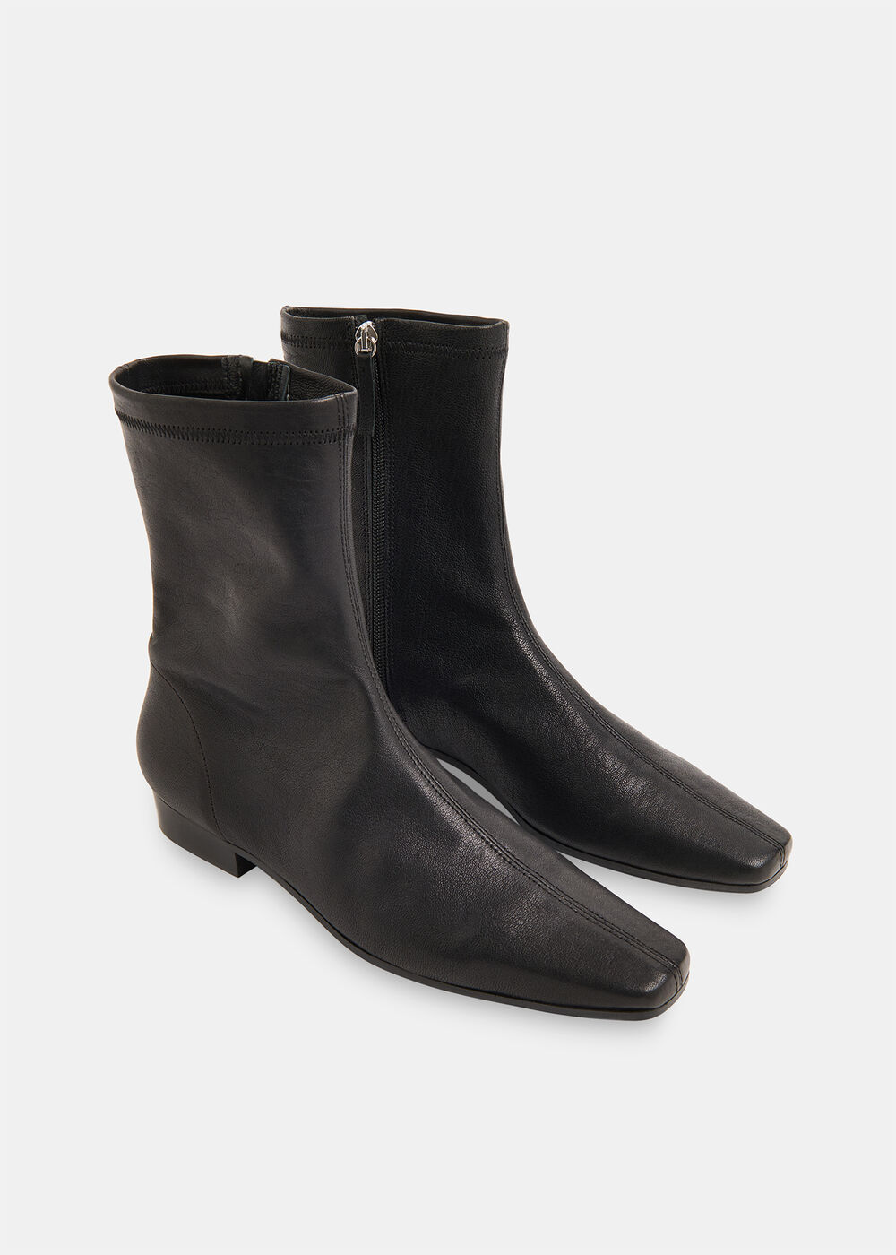 Square Toe Flat Sock Boot