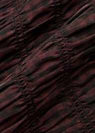 Checked Shirred Dress