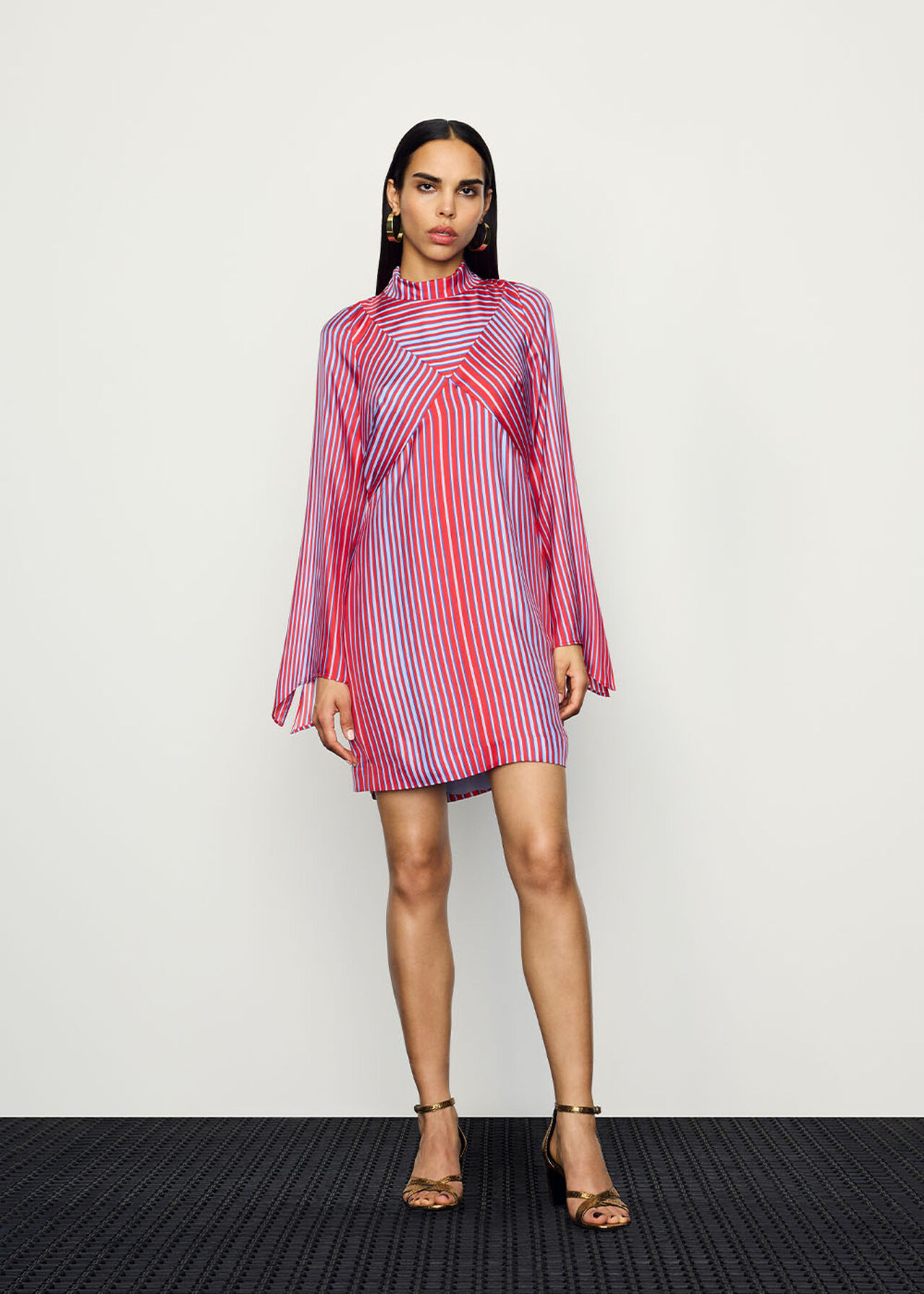Tangle Stripe Silk Mix Dress