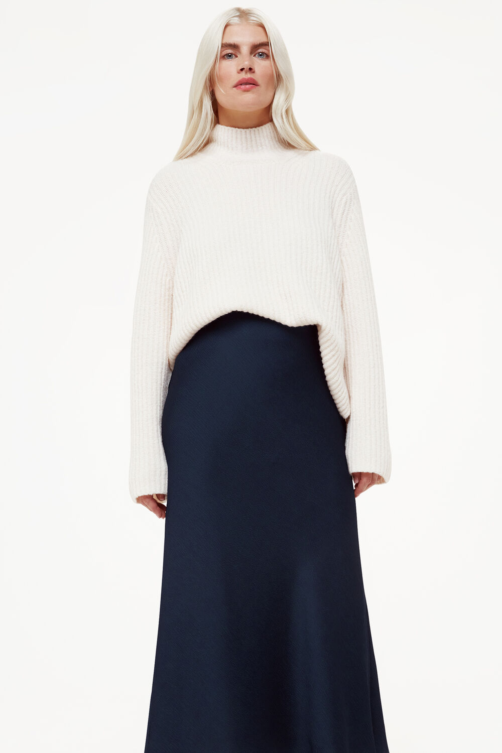 Petite Satin Bias Cut Skirt