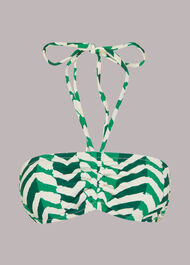 Chevron Ruched Bikini Top