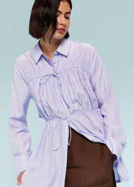 Drawcord Cut Out Back Shirt